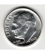 1963-D Roosevelt Dime  BU+ - $6.18