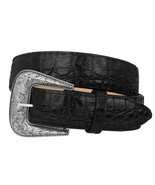 Mens Crocodile Alligator Pattern Leather Western Dress Cowboy Belt Black - €30,39 EUR