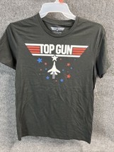 Top Gun Shirt Men Medium Black Graphic Front Pullover By Mad Engine Shor... - $12.99