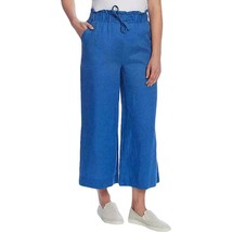New Vince Camuto Blue Linen Drawstring Waist Wide Leg Pants Size Xl $89 - £52.03 GBP