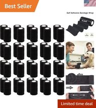 40 Rolls Self Adhesive Bandage Wrap 4 Inch Black Bandage Self Adherent W... - $61.46