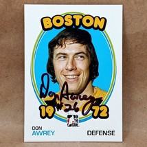 2009-10 ITG #6 Don Awrey SIGNED Autograph 1972 The Year in Hockey Boston Bruins - £7.80 GBP