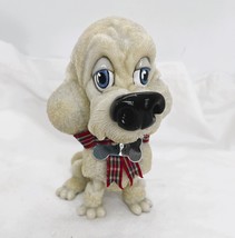 Little Paws Poodle Dog Figurine White Sculpted Pet 5.1" High Rare Collectible