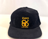 Expo 86 Corduroy Snapback Hat Vancouver World Exposition Souvenir Cotton... - £30.92 GBP