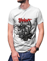 New Slipknot Graphic White Cotton T-shirt For Men - £12.01 GBP