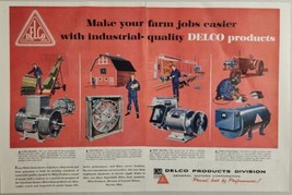 1955 Print Ad Delco Products for Farms Motors,Crop Dryers,Generators Dayton,OH - £14.19 GBP