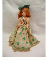 Vintage Miss Tastee Freez Doll, shamrock design dress, 7 1/2" tall - $9.41