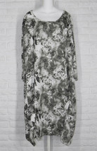 TRANSPARENTE Dress Abstract Floral Linen White Taupe Grey Black NWT One ... - $148.49
