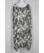 TRANSPARENTE Dress Abstract Floral Linen White Taupe Grey Black NWT One ... - £104.87 GBP