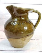 Rimini Nello Italy Art Pottery Ristorante Half Glazed Pitcher 1960s Adve... - $34.60