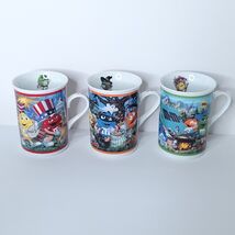 Set of 3 M&amp;M&#39;s Danbury Mint Collector Mugs Coffee Cup Camping Halloween ... - €36,37 EUR