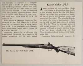1954 Magazine Photo Sako .222 Heavy Barreled Rifles Made in Finland  - £7.06 GBP