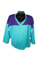 Xtreme Basics Yth S/M Turquoise Purple Hockey Jersey - Youth Small Medium Used - £5.47 GBP