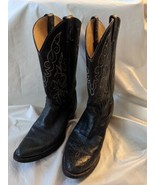 Justin 9124 Men&#39;s Classic Western Boot Black London Calf 22446 Size 9 D - $70.31 CAD