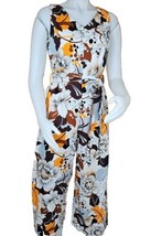 Vintage Polynesian Romper Floral Jumpsuit Belted Wide Leg Pants S-M Gaymode - $111.34