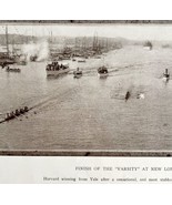 Harvard Yale Regatta Varsity Connecticut 1906 Photo Plate Printing DWAA21 - $34.99