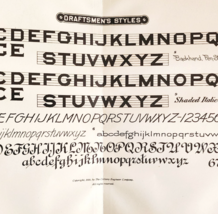 1899 Draftsmen&#39;s Styles Font Victorian Lettering Example Penmanship DWH5A - $553.35 MXN