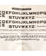 1899 Draftsmen&#39;s Styles Font Victorian Lettering Example Penmanship DWH5A - $547.38 MXN