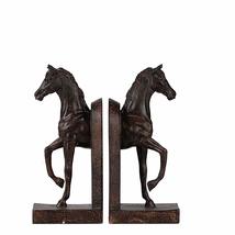 A&amp;B Home Decorative Display Set of 2 Trotting Horse Bookends Decoration Library  - £60.14 GBP