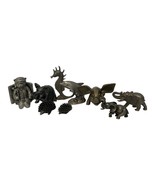 Hudson Pewter SPOONTIQUES Animal Pairs &amp; Single 1980s Vintage LOT 9 Pieces - $466.20 MXN