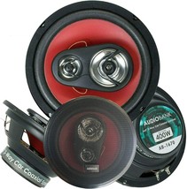 2X 6.5&quot; 400 Watts Max Power 4-Way Red Car Audio Stereo Coaxial Speaker - £40.08 GBP