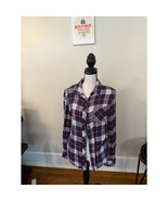 Beach Lunch Lounge Soft Flannel Shirt Size M - $404.51 MXN
