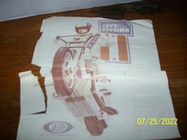 1973 Ideal Original Evel Knievel Motorcycle Iron on Decal from Stunt Cycle set - £39.28 GBP
