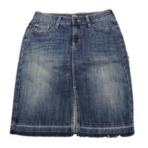 Gap Skirt Size 0/25 Women Blue Denim Jean Skirt Pencil Distressed Used C... - $29.30