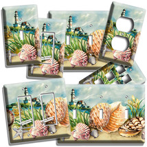 Nautical Sea Shells Lighthouse Light Switch Outlet Plate Bathroom House Hd Decor - £9.58 GBP+