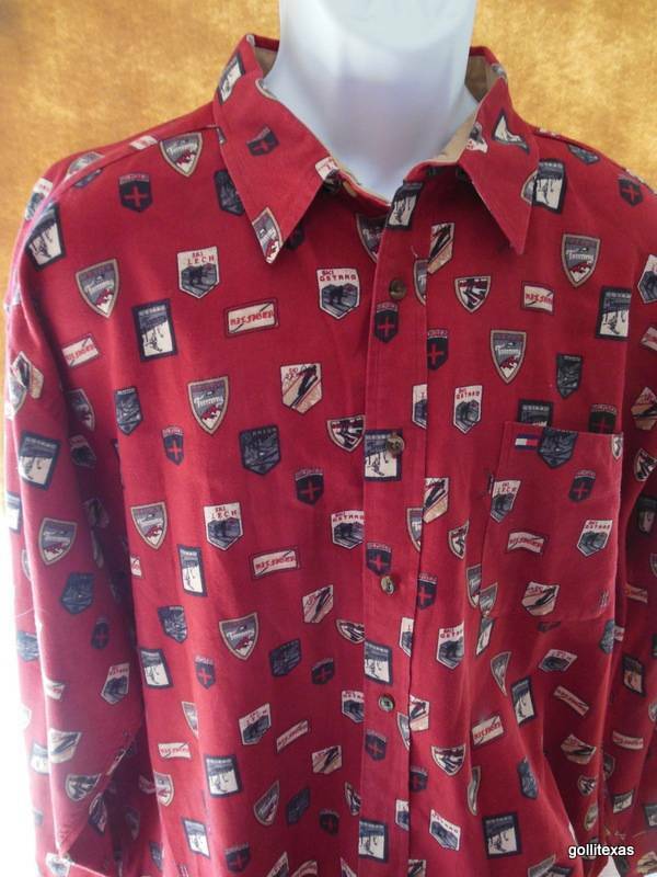 Primary image for Tommy Hilfiger Long Sleeve  Ski Icons Shirt XXL 100% Cotton