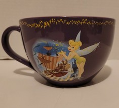 Disney Store TINKERBELL Pirate Ship Purple Large Coffee Mug Wide Mouth - £10.43 GBP