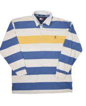 Tommy Hilfiger Shirt Mens XL Striped Rugby Long Sleeve Polo Retro Crest ... - £20.76 GBP