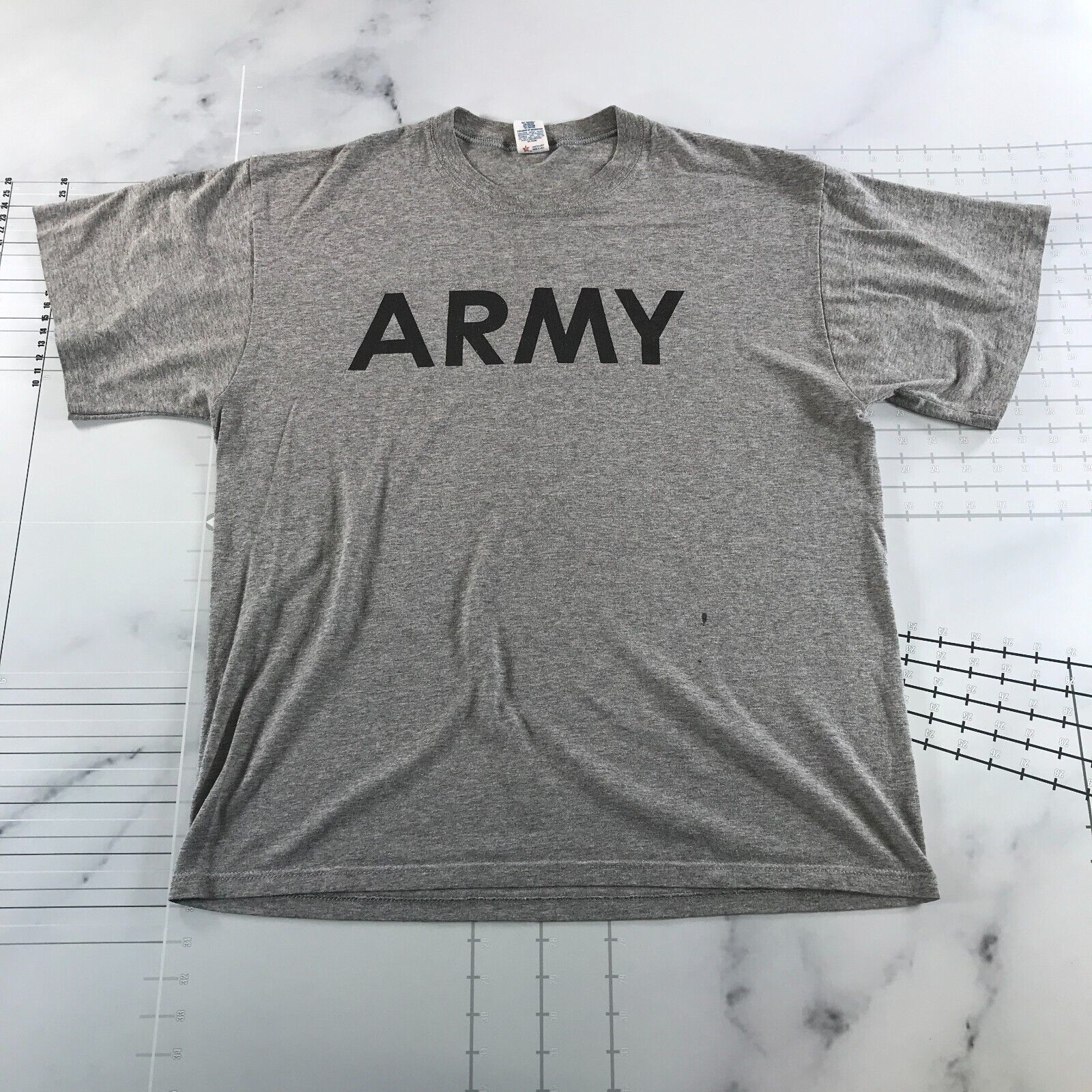 Primary image for Vinatge US Army Shirt T Shirt Mens Extra Large Heather Grey Army Graphic