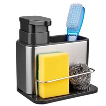 Soap Dispenser For Kitchen Sink, 3-In-1 Sponge Holder For Kitchen Sink Caddy, St - £26.79 GBP