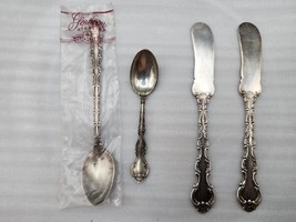 Gorham Strasbourg .925 Sterling Spoons &amp; Spreaders - Lot Of 4 - 94g (3.3oz) - $89.08