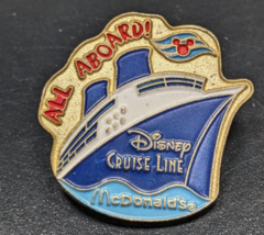 Disney Cruise Line McDonald&#39;s - ALL Aboard! - Enamel Hat Lapel Pin - $9.89