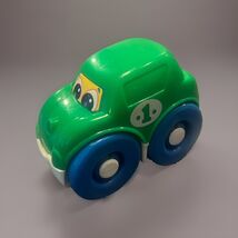 VTG Toddler McDonalds Toy Fisher Price 1999 Green Push Roll Car #1 Rattl... - $4.74