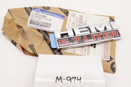 New OEM Genuine Mopar &quot;Hemi 5.7 Liter&quot; Logo Nameplate 2013-2024 Ram 68149700AB - £46.72 GBP
