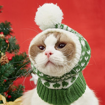 Christmas New Atmosphere Love Snowflake Elk Printing Knitted Warm Pet Dog Cat Fu - £10.29 GBP+