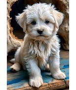 Maltese Dog Oil Painting Digital Image  Photo Wallpaper Background Deskt... - £0.76 GBP