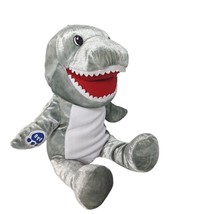 Build A Bear Toothy Great White Shark Gray Plush Stuffed Animal BABW 16&quot; - $30.38 CAD