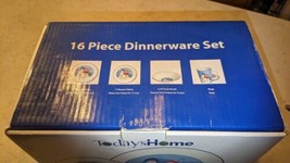 New in Box!!! Today&#39;s Home Snowman Pattern 16 Piece Dinnerware Set holiday - £63.15 GBP