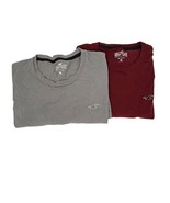 Bundle of 2 Hollister Men&#39;s Must-Have T-Shirts Red/Gray Size L - $370.83 MXN