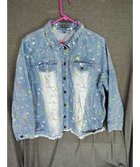 Taxi Women’s Distressed Denim Jacket Button Up Size 1X - £21.50 GBP