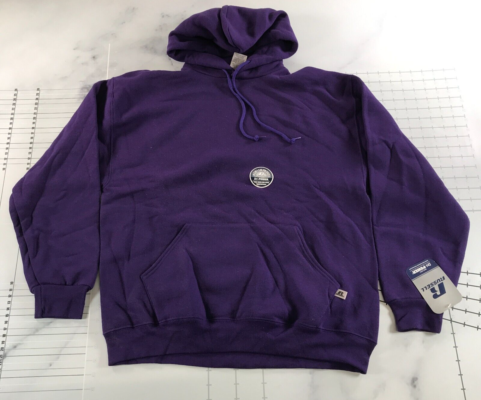 Vintage Russell Athletic Kapuzenpullover Herren Groß Lila Baumwollmischu... - $44.53