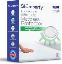 Slumberfy&#39;S Waterproof Mattress Protector | Hypoallergenic Bamboo, 76X80 - £38.78 GBP