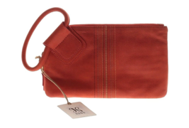 NWT Hobo International Sable Wristlet in Chili Buffed Leather Zip Top Cl... - £71.62 GBP