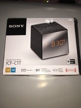 Sony ICF-C1T Desktop Alarm Clock AM FM Radio Black - NEW-SHIPS N 24 HOURS - $49.38