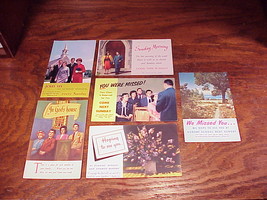 Lot of 6 Vintage Church Postcards, Unused, You Were Missed - £7.80 GBP