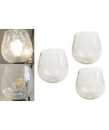 3 Pack Globe Crackle Glass Shade Clear for Light Fixture Pendant Wall - £46.14 GBP